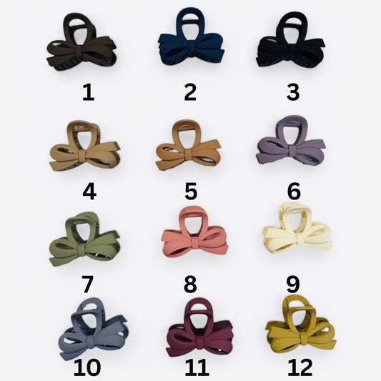 Bow Claw Clip-  Matte - Hair Love India