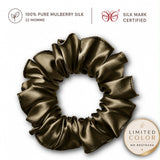 Mulberry Silk Scrunchies | 22 Momme | Charmeuse Weave | Silk Mark Certified