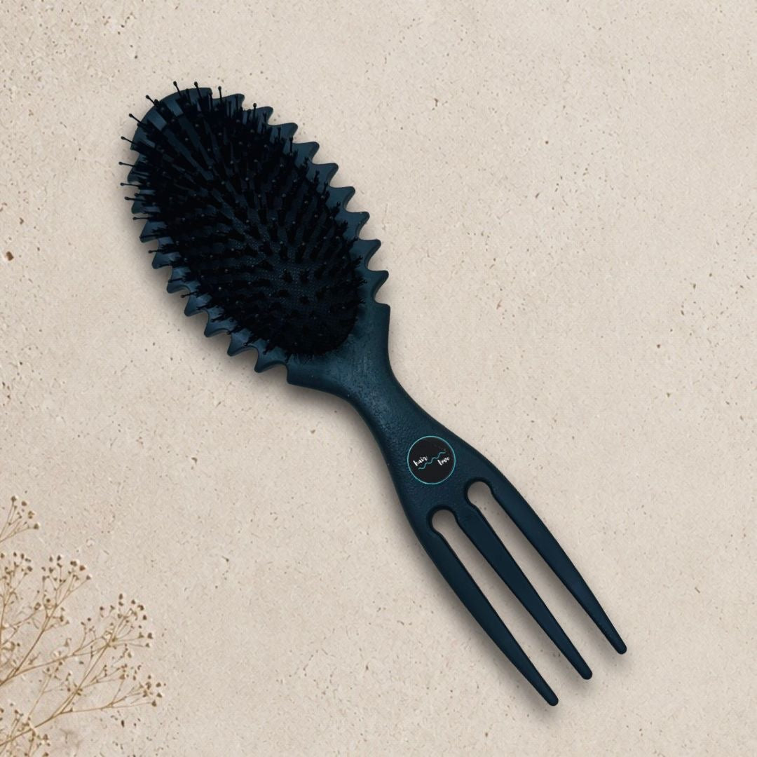 Side Ridge Curly Hair Brush with Built-In Sectioning Tail- Curl Comb
