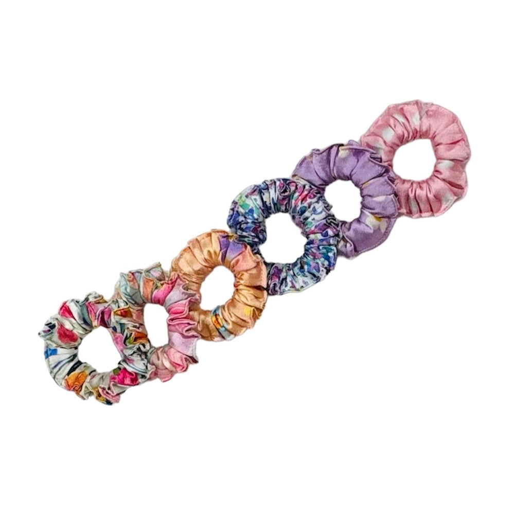 Ponytail Printed Satin Scrunchies - Hair Love India