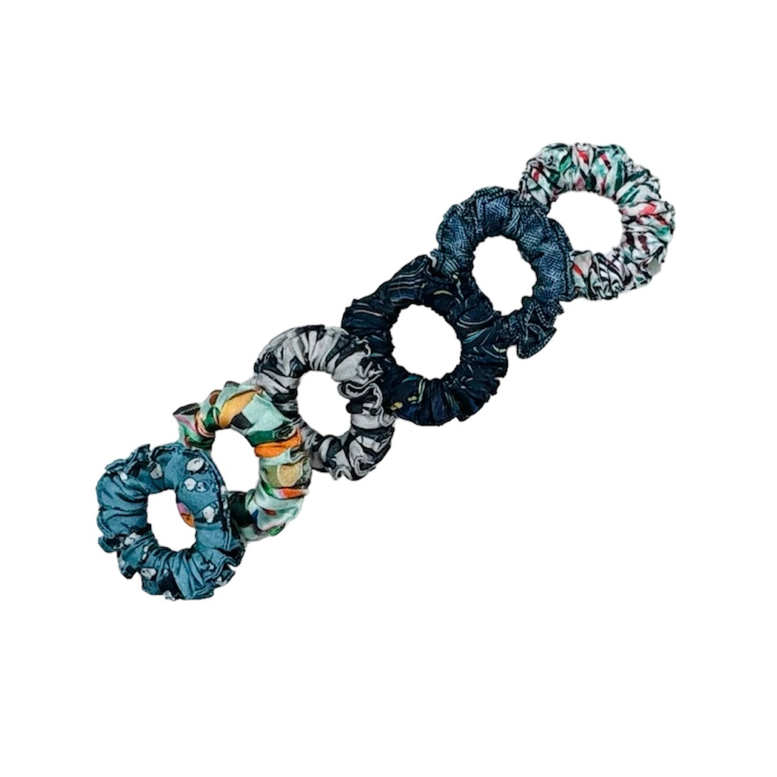 Ponytail Printed Satin Scrunchies - Hair Love India