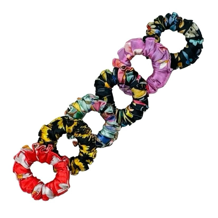 Ponytail Printed Satin Scrunchies - Hair Love India