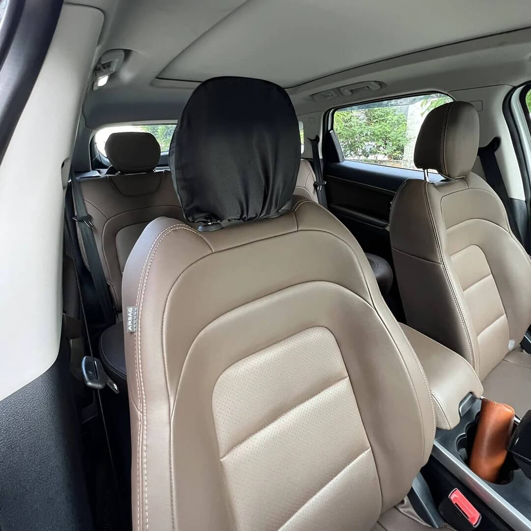 Satin Car Head-Rest Cover - Hair Love India