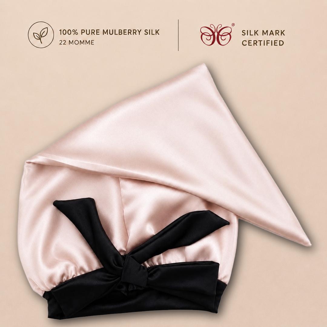 Mulberry Silk Bonnet  | 22 Momme | Charmeuse Weave | Silk Mark Certified