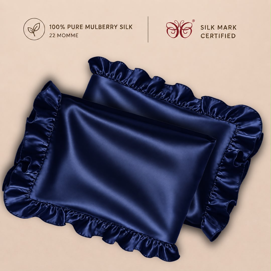 Mulberry Silk Pillow Cover | 22 Momme | Charmeuse Weave | Silk Mark Certified