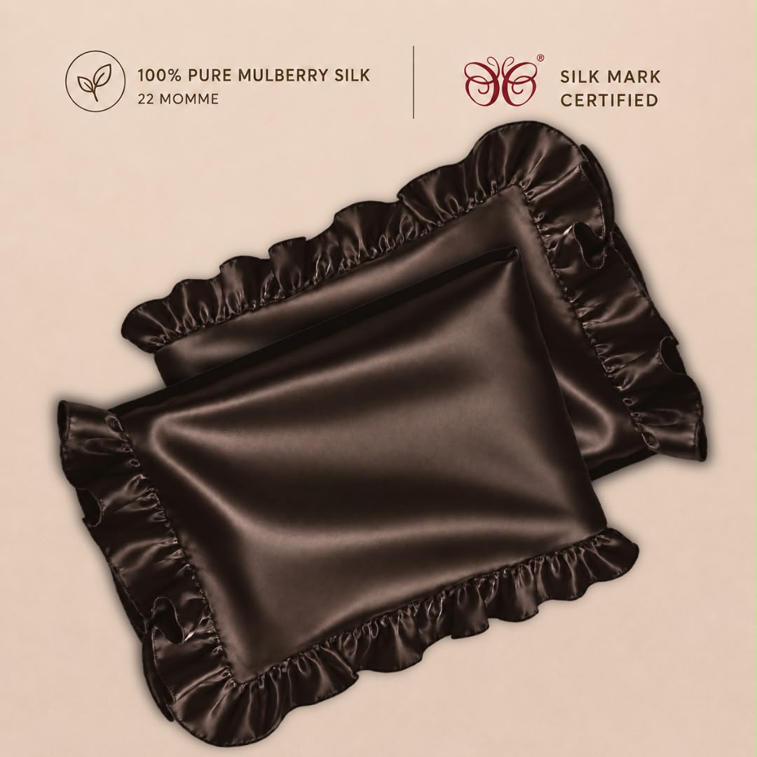 Mulberry Silk Pillow Cover | 22 Momme | Charmeuse Weave | Silk Mark Certified