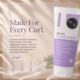 Co-wash for frizzy hair that helps reduce dryness, improve softness and control frizz.
