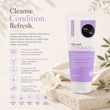 Co-wash for wavy hair that gently cleanses while reducing frizz and dryness.