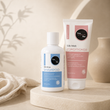 Curly hair shampoo and conditioner set in India for hydrated, defined and manageable curls.