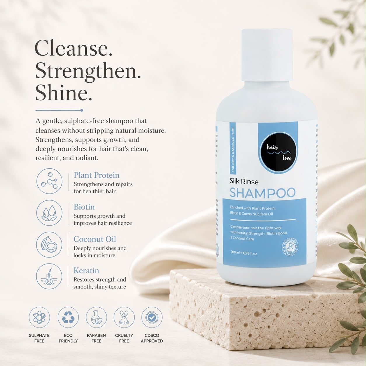 Curly hair shampoo in India for healthy, hydrated and defined curls.