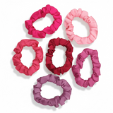 Deep-toned satin scrunchie with premium elastic core