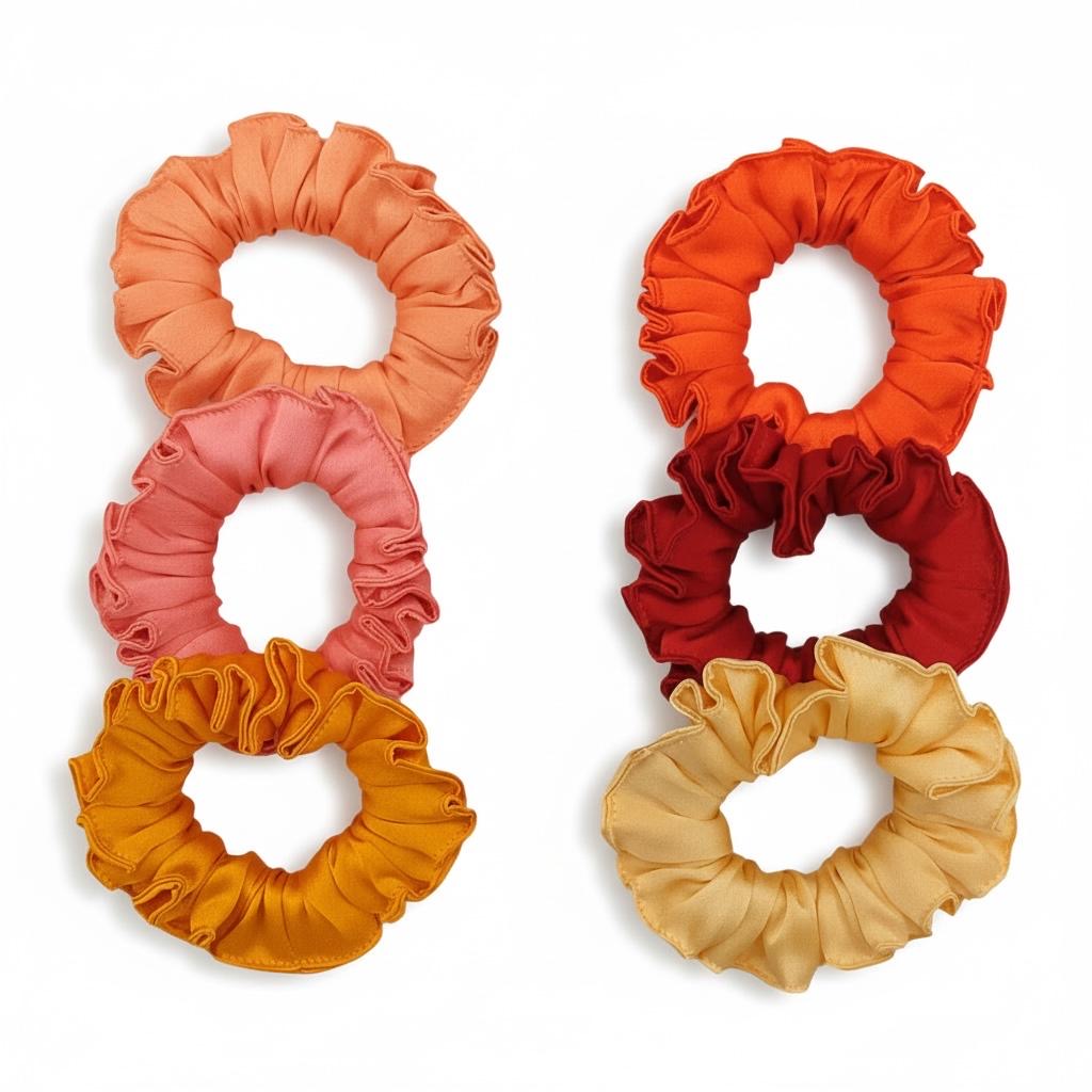 Frizz-free satin hair ties for smooth ponytails