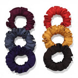 Glossy silk satin scrunchie for damage-free hairstyles