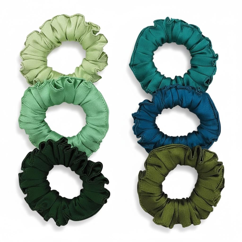 High quality satin scrunchies for curly, straight and wavy hair