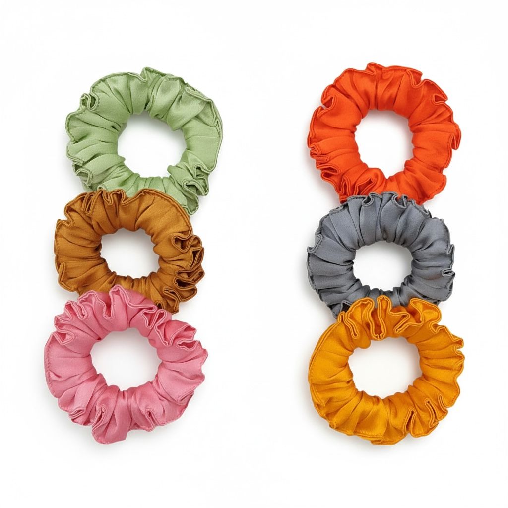 Luxury satin scrunchies for women in rich colors – buy online in India