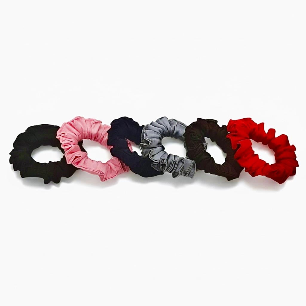 Satin hair scrunchies that prevent tugging and pulling