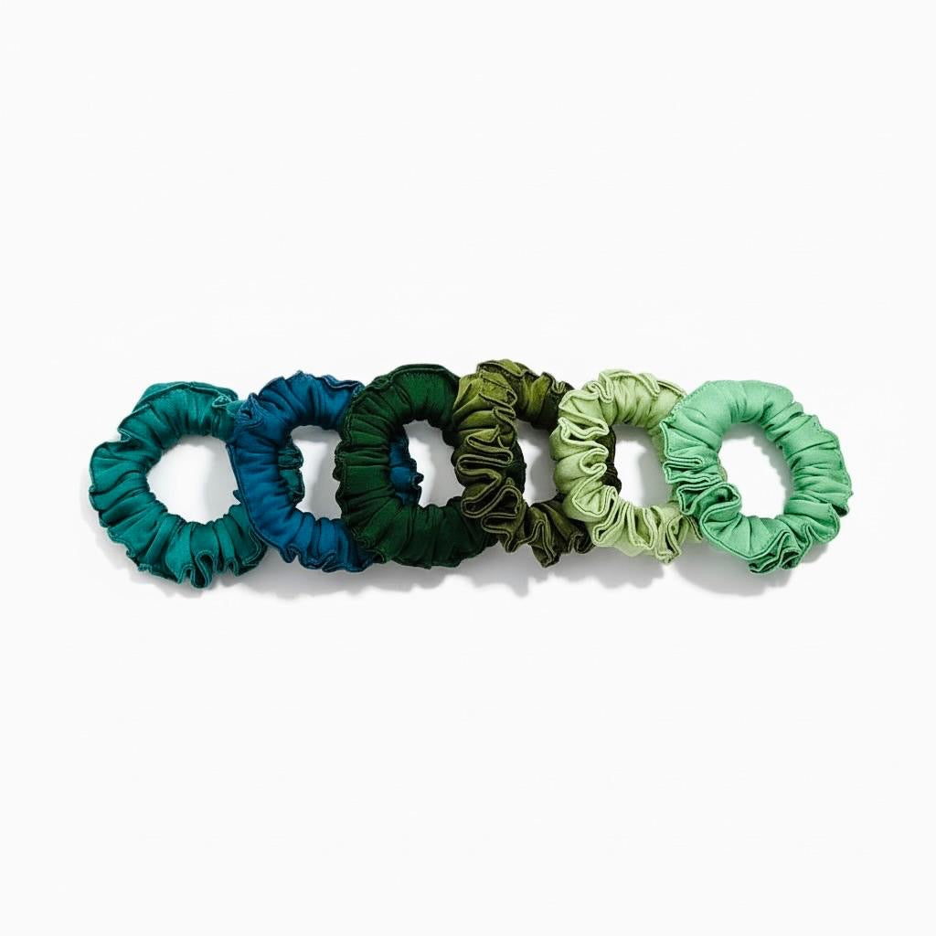 Smooth satin scrunchies safe for chemically treated hair