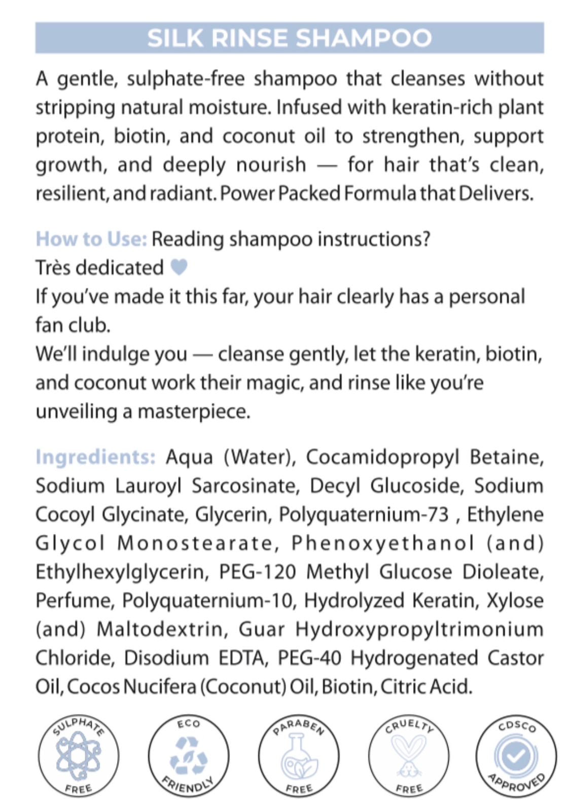 Repair shampoo for damaged hair that leaves hair soft, healthy and manageable.