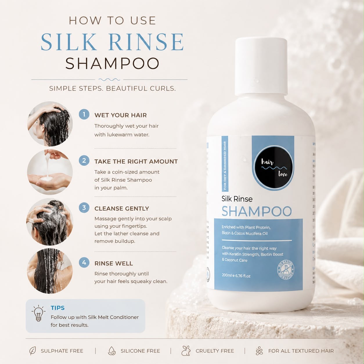 Shampoo for frizzy hair in India that helps reduce dryness and improve softness.
