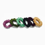 Soft silk satin scrunchies for frizz control and shine