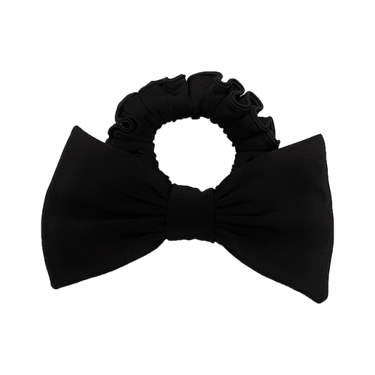 Velvet Silk Lycra Scrunchie With Bow - Hair Love India