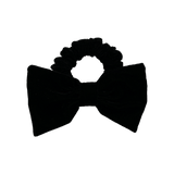 Velvet Silk Lycra Scrunchie With Bow - Hair Love India