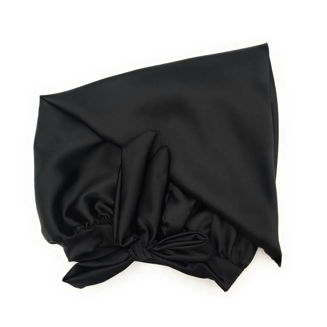 Black Satin Bonnet