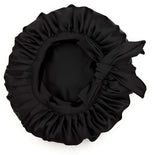 Black Satin Bonnet
