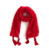 One Side Fur One Side Satin Scarf – With Tassels - Hair Love India