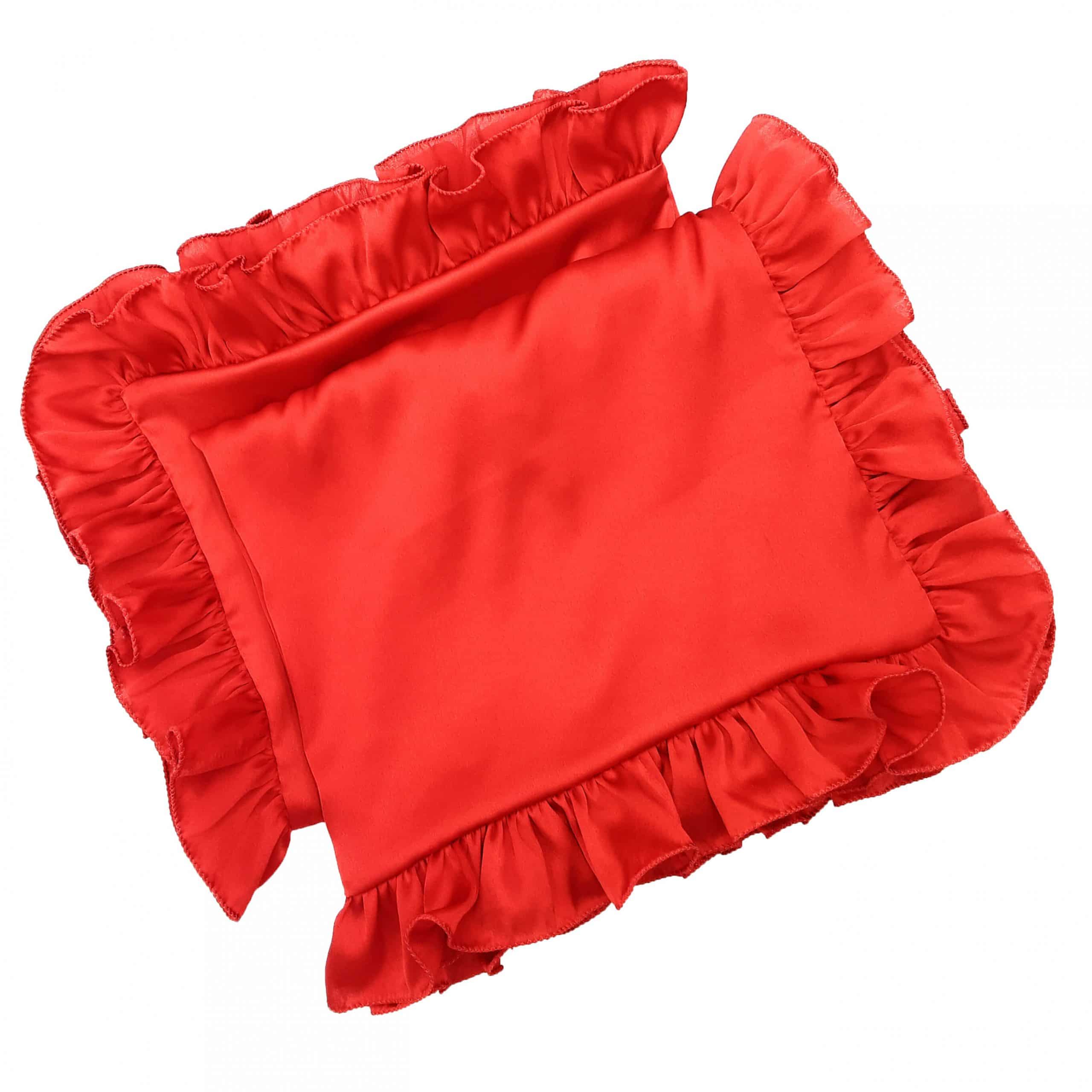 Blood Red Satin Pillow Covers