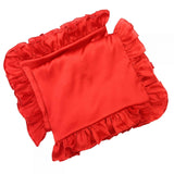 Blood Red Satin Pillow Covers