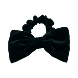 Velvet Silk Lycra Scrunchie With Bow - Hair Love India