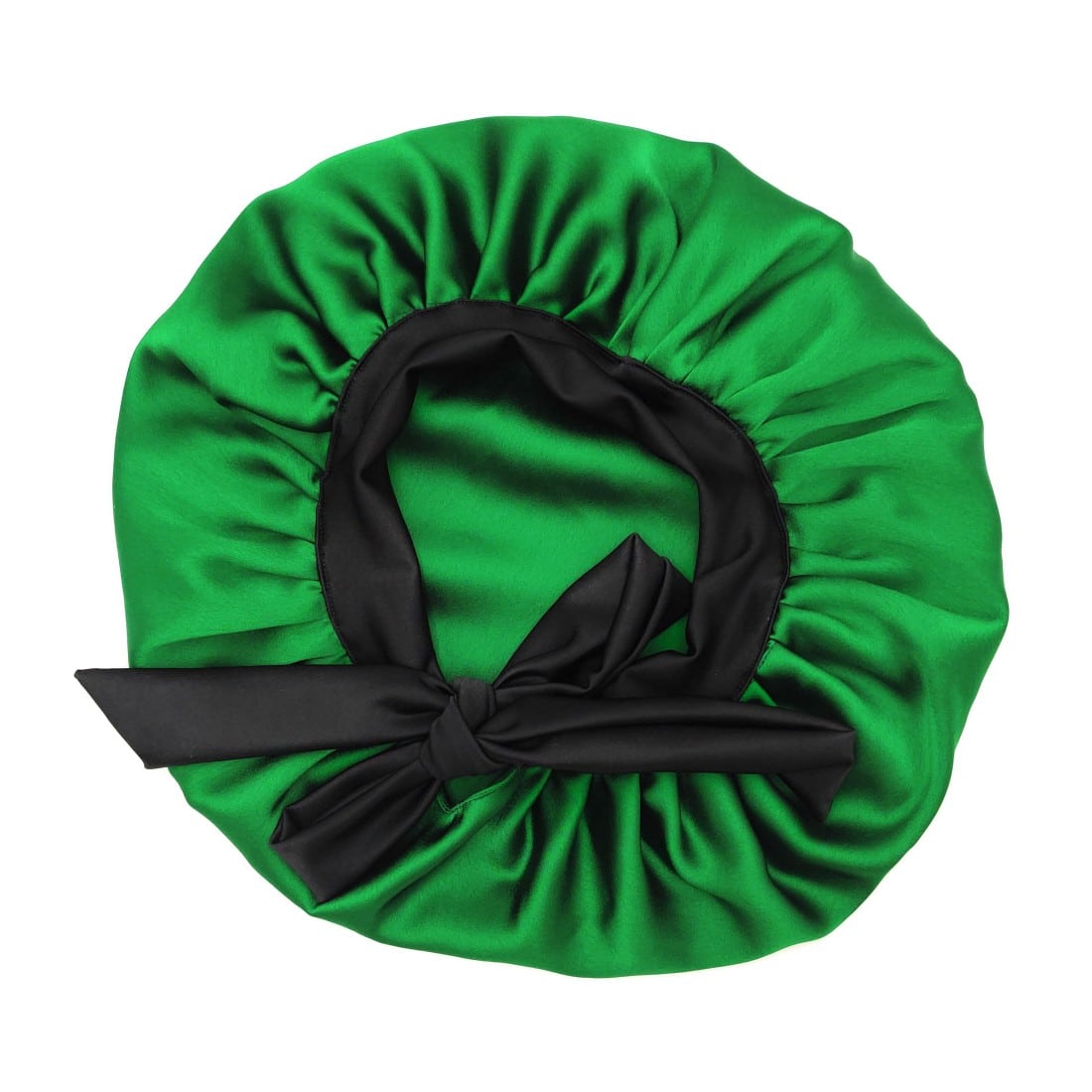 Brilliant Green Satin Bonnet