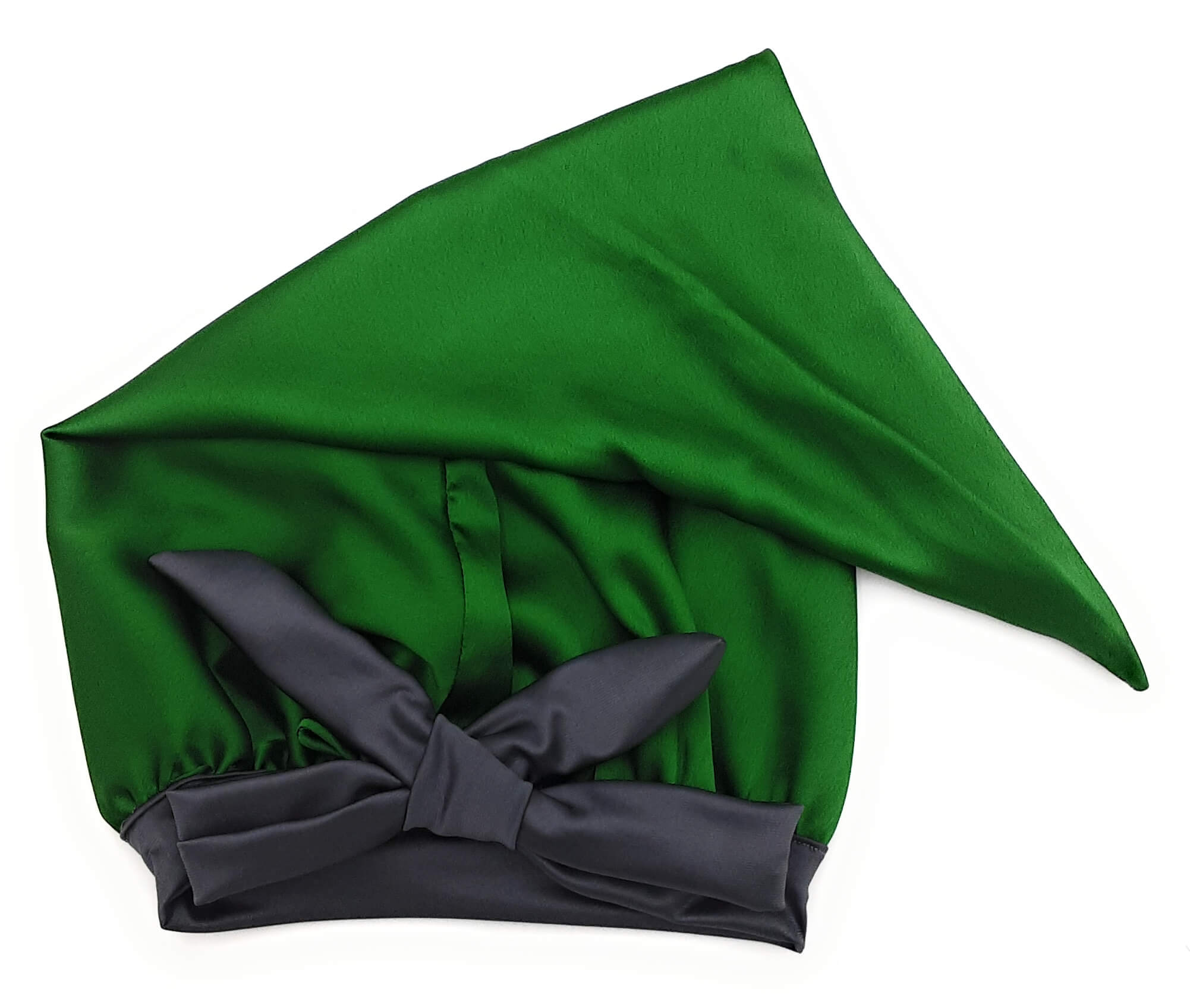 Brilliant Green Satin Bonnet