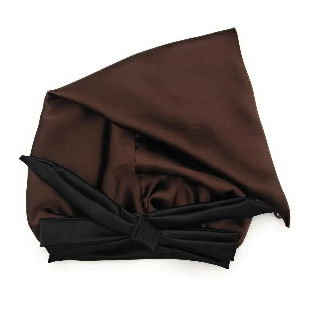 Chocolate Brown Satin Bonnet