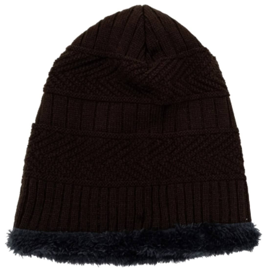Triple Layered Beanies With Fur and Satin Lining - Winter Caps - Hair Love India