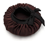 Chocolate Brown Satin Bonnet