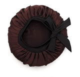 Chocolate Brown Satin Bonnet