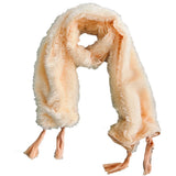 One Side Fur One Side Satin Scarf – With Tassels - Hair Love India