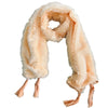 One Side Fur One Side Satin Scarf – With Tassels - Hair Love India