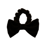 Velvet Silk Lycra Scrunchie With Bow - Hair Love India
