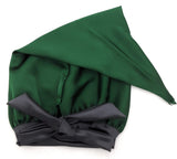 Dark Green Satin Bonnet