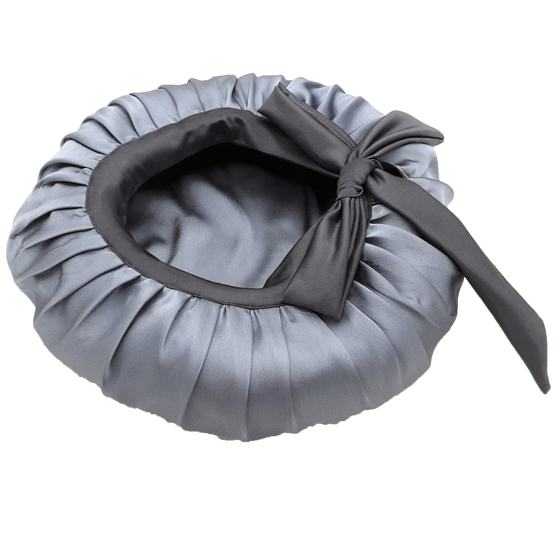 DarkGrey Satin Bonnet