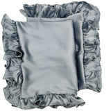 Dark Grey Satin Pillow Covers
