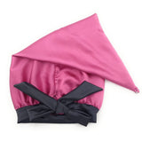 Dark Onion Pink Satin Bonnet