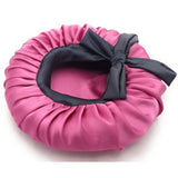 Dark Onion Pink Satin Bonnet