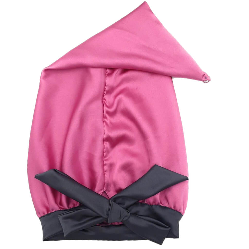 Dark Onion Pink Satin Bonnet