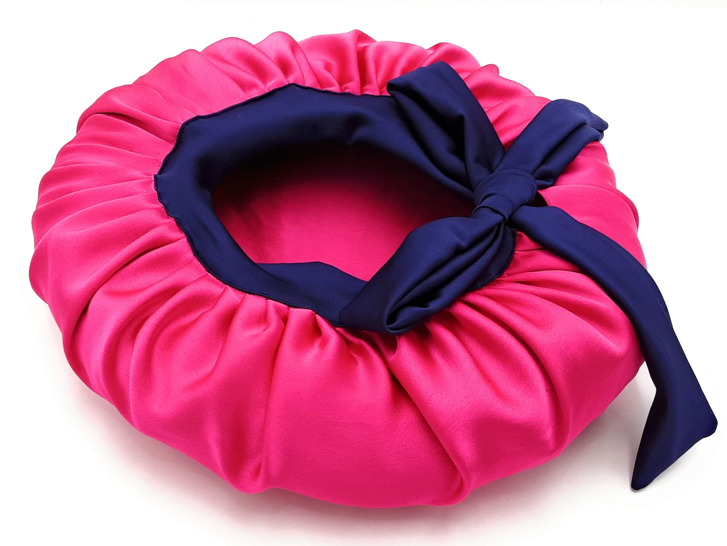 Dark Pink Satin Bonnet