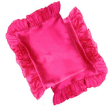 Dark Pink Satin Pillow Covers