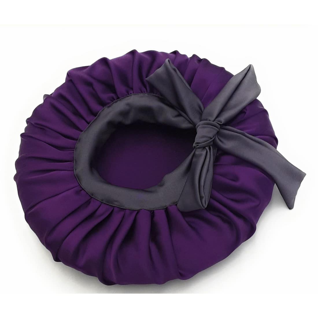 Dark Purple Satin Bonnet